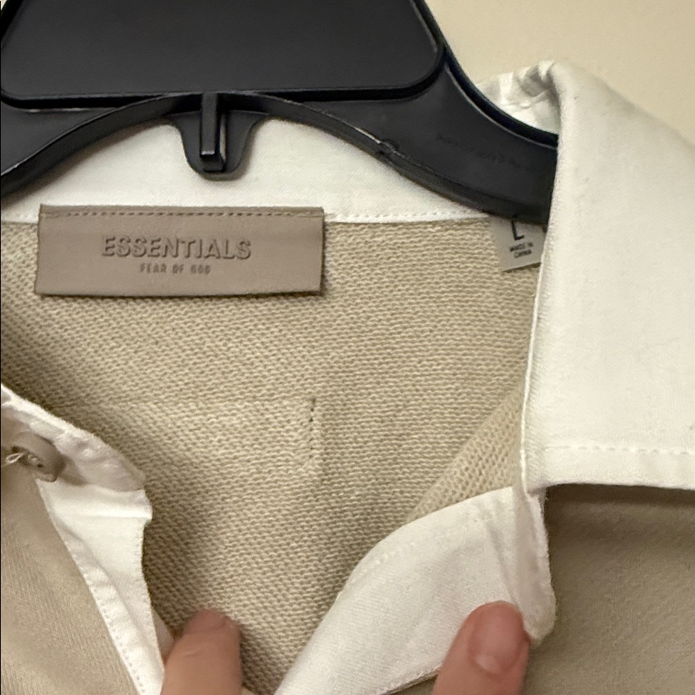 Essentials Beige '1977' Rugby Polo - Picture 3 of 4